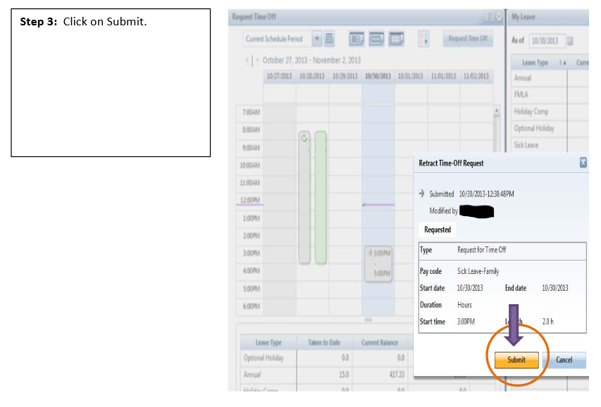 Retracting (Cancelling Leave) Administrative Services